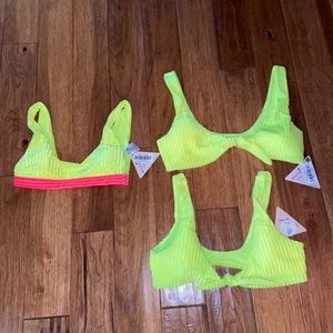 Three brand new with tag mix and match swim tops